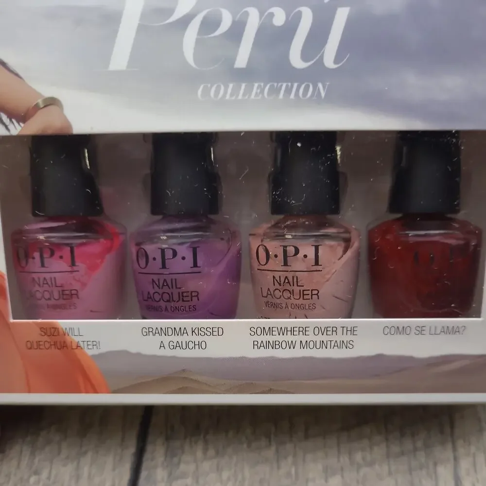 OPI PERU Collection Nail Polish Laquer 4 Piece Mini Set .125oz each